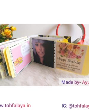 New Handmade | Mini Shaker Album | 8 Pocket Pages Specially Designed For Boyfriend and Brother Birthday | Made By - Ayushi