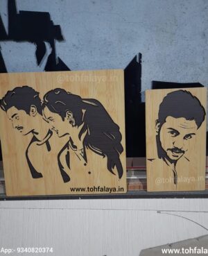 3D WOODEN ENGRAVED PORTRAIT- BOYFRIEND BIRTHDAY GIFT