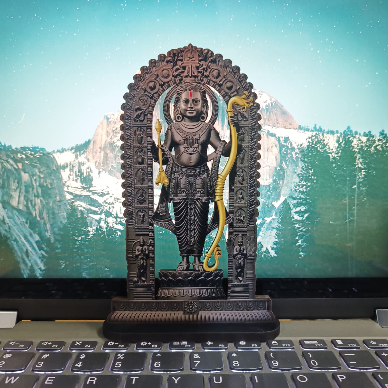 राम लला दिव्य प्रतिमा टेबल टॉप स्टैंडी - Image 5